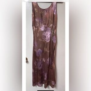 VINCE Night Garden Slip Dress Size 2 Floral Midi Sleeveless Festival Elegant